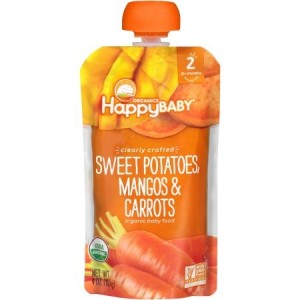 Happy Baby Clearly Crafted: Camote, mango y zanahoria (paso 2)